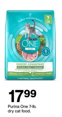 Target Purina One 7-lb. dry cat food offer