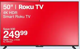 Target 50 4K HDR Smart Roku TV offer