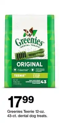 Target Greenies Teenie 12-oz. 43-ct. dental dog treats offer