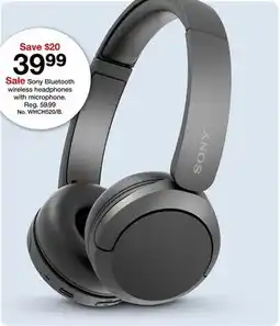 Target Sony Bluetooth wireless headphones with microphone offer