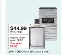 CVS JIMMY CHOO Man EDT spray 3.3 oz offer