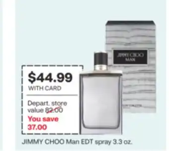 CVS JIMMY CHOO Man EDT spray 3.3 oz offer