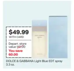 CVS DOLCE & GABBANA Light Blue EDT 3.3 oz offer