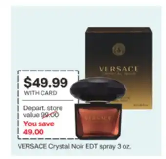 CVS VERSACE Crystal Noir EDT 3 oz offer