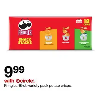 Target Pringles 18-ct. variety pack potato crisps offer