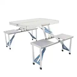 Walmart Ktaxon Portable Folding Picnic Table With 4-Person Chair Seats Aluminium Alloy offer