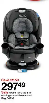 Target Graco Turn2Me 3-in-1 rotating convertible car seat offer