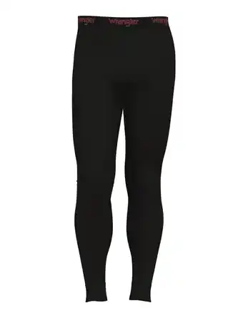 Walmart Wrangler Five Star Premium Men's Active Stretch Base Layer Thermal Pants, M, Black offer