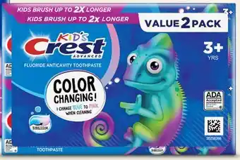 Target Crest Kid's 2-pk. 4.2-oz. toothpaste offer