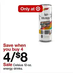 Target Celsius 12-oz. energy drinks offer