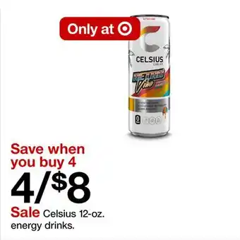 Target Celsius 12-oz. energy drinks offer