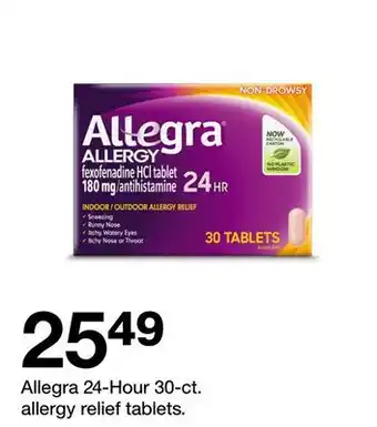 Target Allegra 24-Hour 30-ct. allergy relief tablets offer