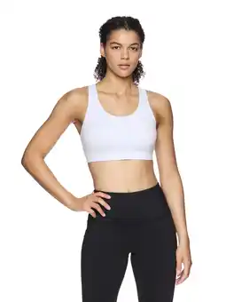 Walmart Reebok Women's Stronger Sports Bra with Mesh Panel and Removable Cups, Sizes XS-XXXL offer