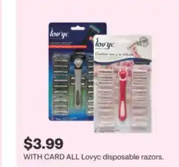 CVS ALL Lovyc disposable razors offer