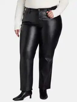 Walmart Terra & Sky Women's Plus Size Faux Leather Pants, 29” Inseam, Sizes 14W-26W offer