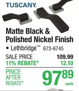 Menards Tuscany Lethbridge Matte Black & Polished Nickel Widespread 6-10 Centerset Bathroom Sink Faucet offer