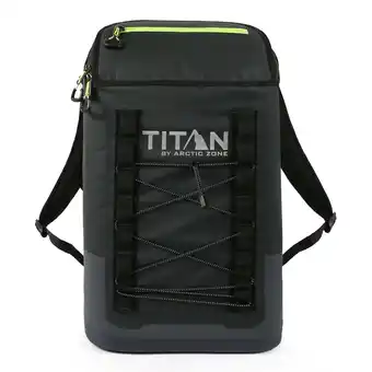 Walmart Titan by Arctic Zone 24 Can, 14.8 qt Capacity Welded Backpack Cooler, Black/Green offer