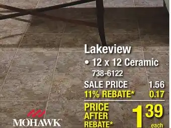 Menards Mohawk Lakeview Graphite 12 x 12 Ceramic Floor and Wall Tile offer