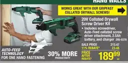 Menards Masterforce 20-Volt Cordless Drywall Screw Driver Kit offer