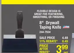 Menards Masterforce 8 Steel Drywall Taping Knife offer