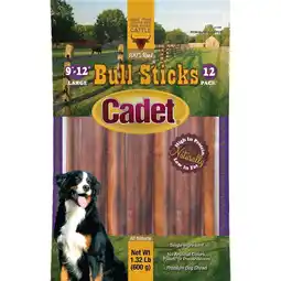 Walmart Cadet 9-12 Bull Sticks Dog Treats 12 Count offer