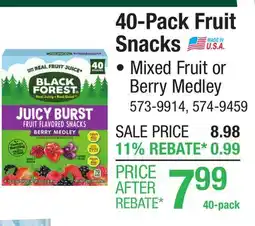 Menards Black Forest Juicy Burst Mixed Fruit Snacks - 40 Count offer