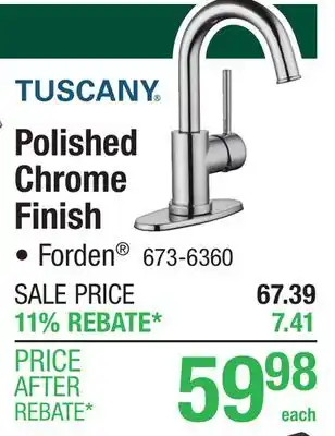 Menards Tuscany Forden One-Handle 4 Centerset Polished Chrome Bathroom Sink Faucet offer