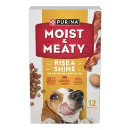 Walmart Purina Moist & Meaty Dry Dog Food, High Protein Real Bacon & Egg, 12 oz Pouches (6 Pack) offer