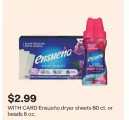 CVS Ensueño dryer sheets 80 ct. or beads 6 oz offer