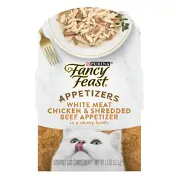 Walmart Purina Fancy Feast Appetizers Kitten Food, Wet Cat Food, Chicken & Shredded Beef, 1.1 oz Tray offer