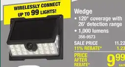 Menards Patriot Lighting Solar-Powered LED Motion Sensor Wedge Security Light offer