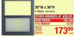 Menards Performax 30W x 36H Black Vinyl Single-Hung Window with Nailing Flange and Brickmould offer