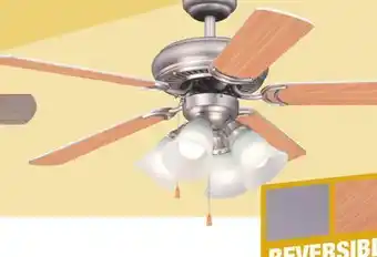 Menards Patriot Lighting Minerva II 44 Brushed Nickel Indoor LED Ceiling Fan offer