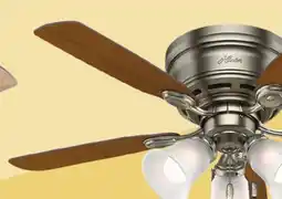 Menards Hunter Low Profile 42 Provencal Gold Indoor LED Ceiling Fan offer