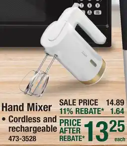 Menards ONIX Cordless Hand Mixer offer