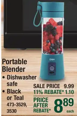 Menards ONIX Black Portable Blender offer