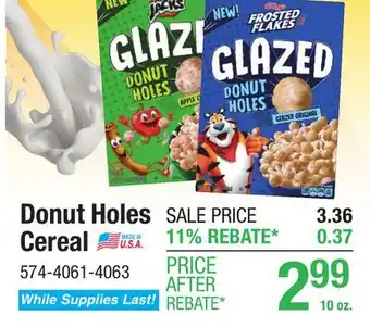 Menards Kellogg's Apple Jacks Glazed Apple Cinnamon Donut Holes Cereal - 10 oz offer