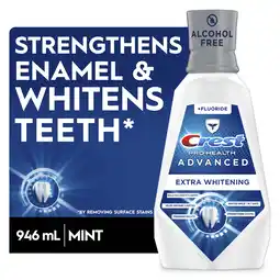 Walmart Crest Pro-Health Advanced Extra Whitening Mouthwash, Energizing Mint , 946 mL, Alcohol Free offer