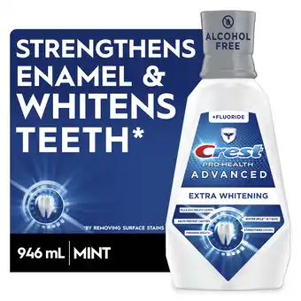 Walmart Crest Pro-Health Advanced Extra Whitening Mouthwash, Energizing Mint , 946 mL, Alcohol Free offer