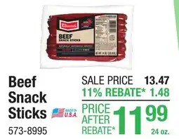 Menards Klement's Beef Snack Sticks - 24 oz offer