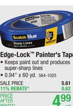 Menards ScotchBlue 0.94 x 60 yd. Edge-Lock Sharp Lines Painter's Tape offer