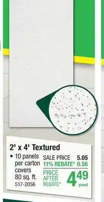 Menards Armstrong Ceilings Textured 2' x 4' White Drop Ceiling Tile offer