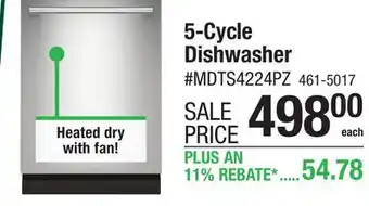 Menards Maytag 5-Cycle Fingerprint Resistant Stainless Steel Built-In Dishwasher offer