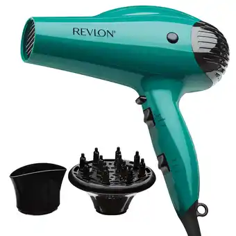 Walmart Revlon 1875W IONIC Volume Booster Hair Dryer, Green offer