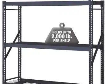 Menards Performax 77W x 72H x 24D 3-Tier Heavy-Duty Metal Shelving Unit offer