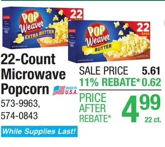 Menards Pop Weaver Extra Butter Microwave Popcorn - 22 pk offer