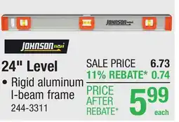 Menards Johnson Level 24 I-Beam Level offer