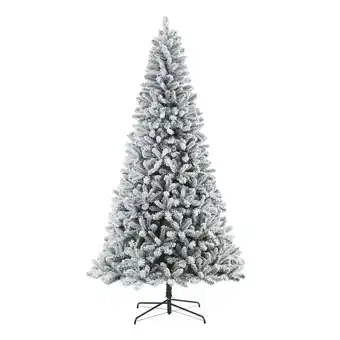 Walmart Holiday Time 9ft Pre-Lit Flocked Frisco Pine Artificial Christmas Tree, 600 LED, Color-changing, 9' offer