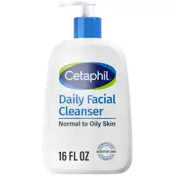 Walmart Cetaphil Daily Facial Cleanser for Sensitive, Combination to Oily Skin, 16 oz offer