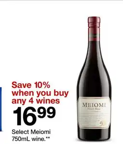 Target Select Meiomi 750mL wine offer